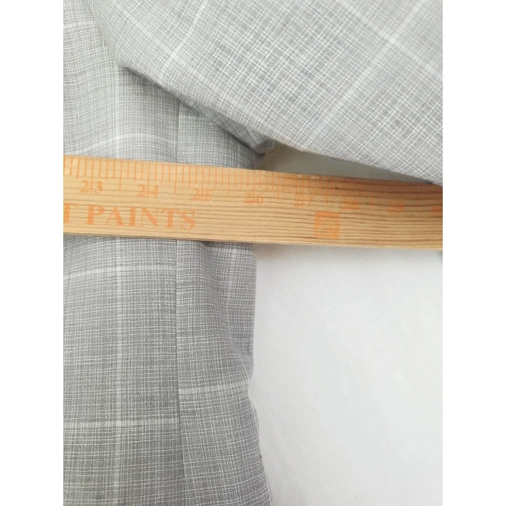 New! Hart Schaffner Marx Wool Linen Sport Coat Windowpane Check Plaid Men 50L